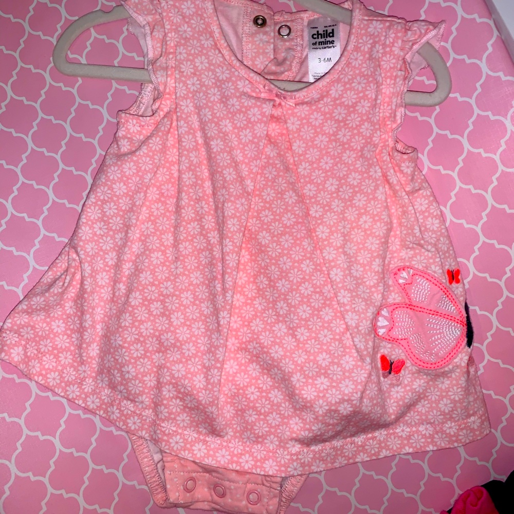 pink baby girls body suit